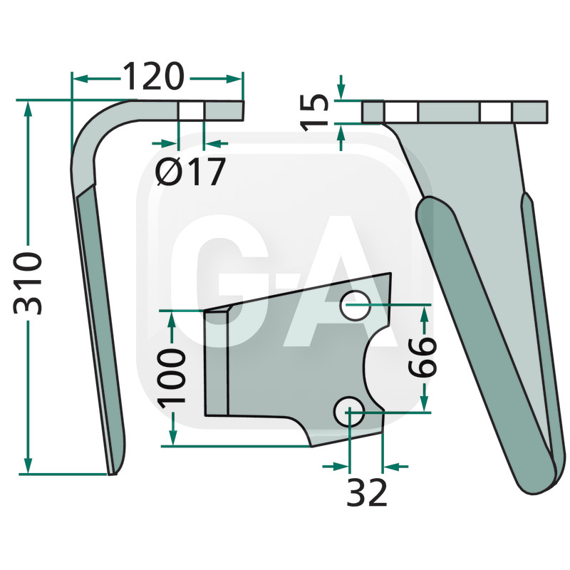 Dent herse rotative
